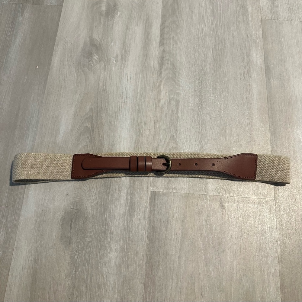 Brown Stretch Leather Belt Sz L/XL